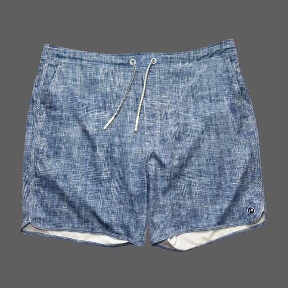 Johnnie-O Ariba Blue Lake Swim Trunks Size XL GUC Patterned - Picture 1 of 10